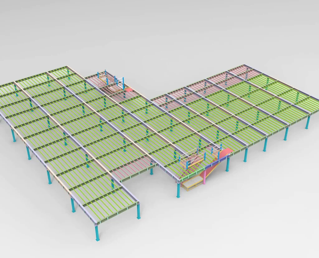 structural steel mezzanine installation drawing