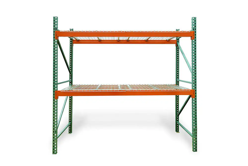 pallet rack with mesh