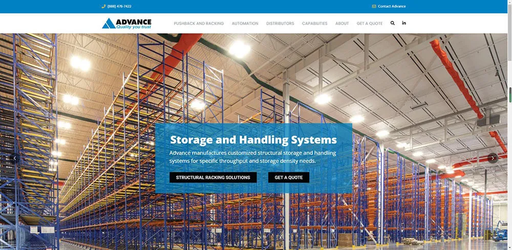 advance storage product equipment