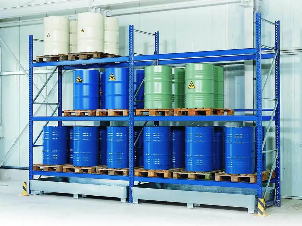 Best Practices For Storing Oil Drums In Oil Drum Storage Racks. China Pallet Rack and Warehouse Mezzanine Manufacturer