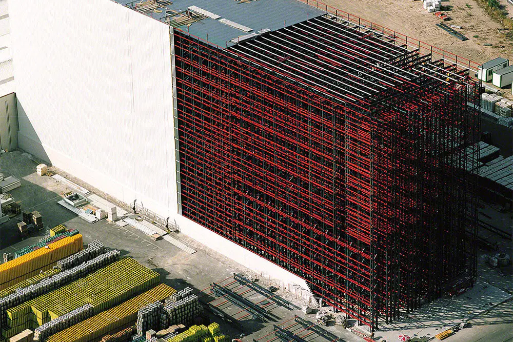 pallet rack supported building