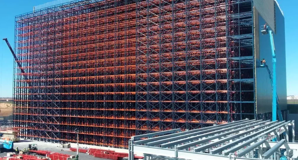 pallet racking supported building