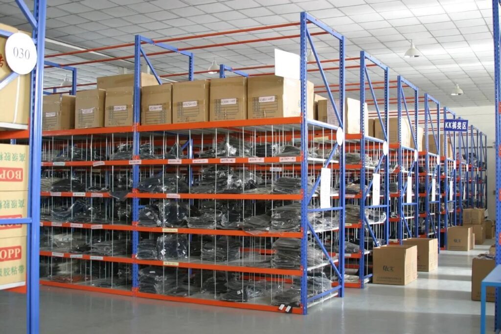 warehouse clothing storage