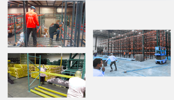 Warehouse racking installation and dimensional inspection