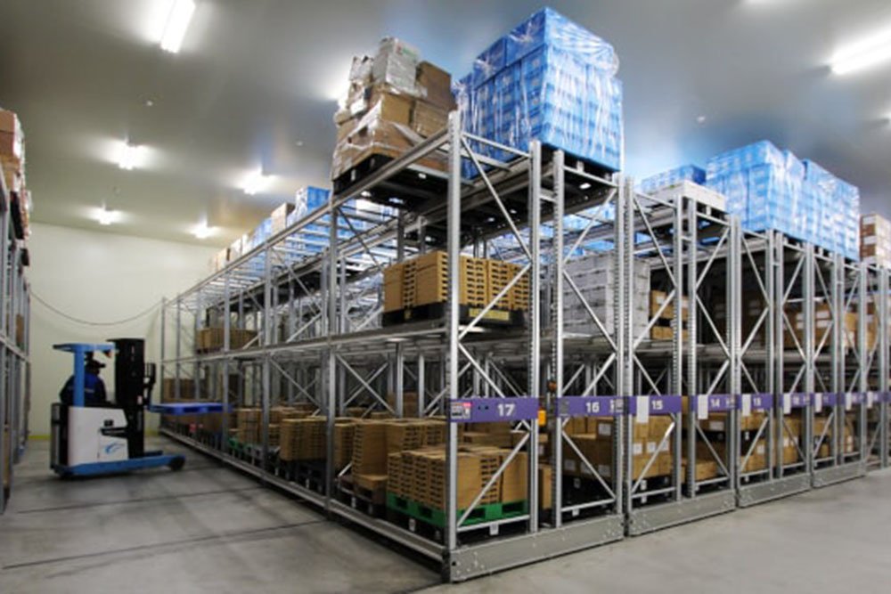 mobile pallet storage rack